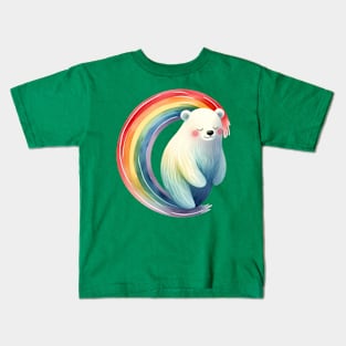 Dreamy Bear & Rainbow Kids T-Shirt